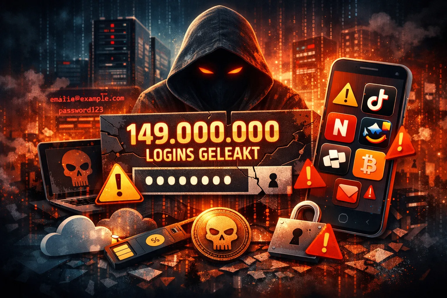 Security-Dashboard zu 149 Millionen geleakten Logins, Infostealer-Risiko und Sofortmaßnahmen