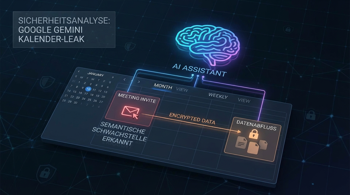 Titelbild: Google Gemini Calendar Leak: Prompt Injection per Meeting-Invite – Artikel von Mika Schmidt