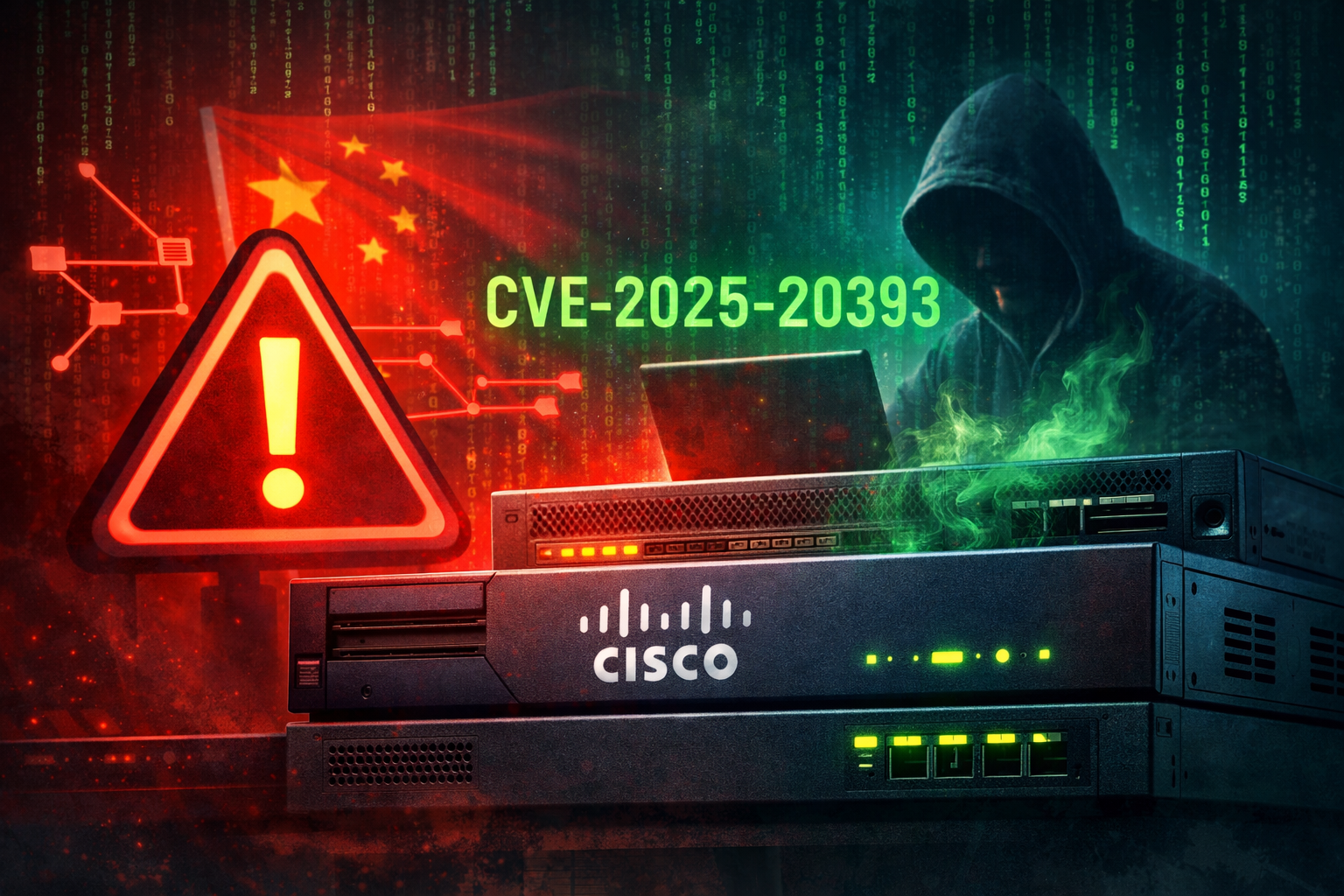 Titelbild: CVE-2025-20393: Cisco AsyncOS Zero-Day – Patch verfügbar! Sichere Versionen, Mitigation, IOCs – Artikel von Mika Schmidt