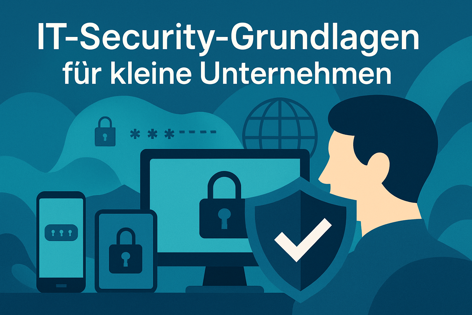 Titelbild: IT-Security-Grundlagen: Ein praxisnaher Leitfaden für kleine Unternehmen – Artikel von Mika Schmidt