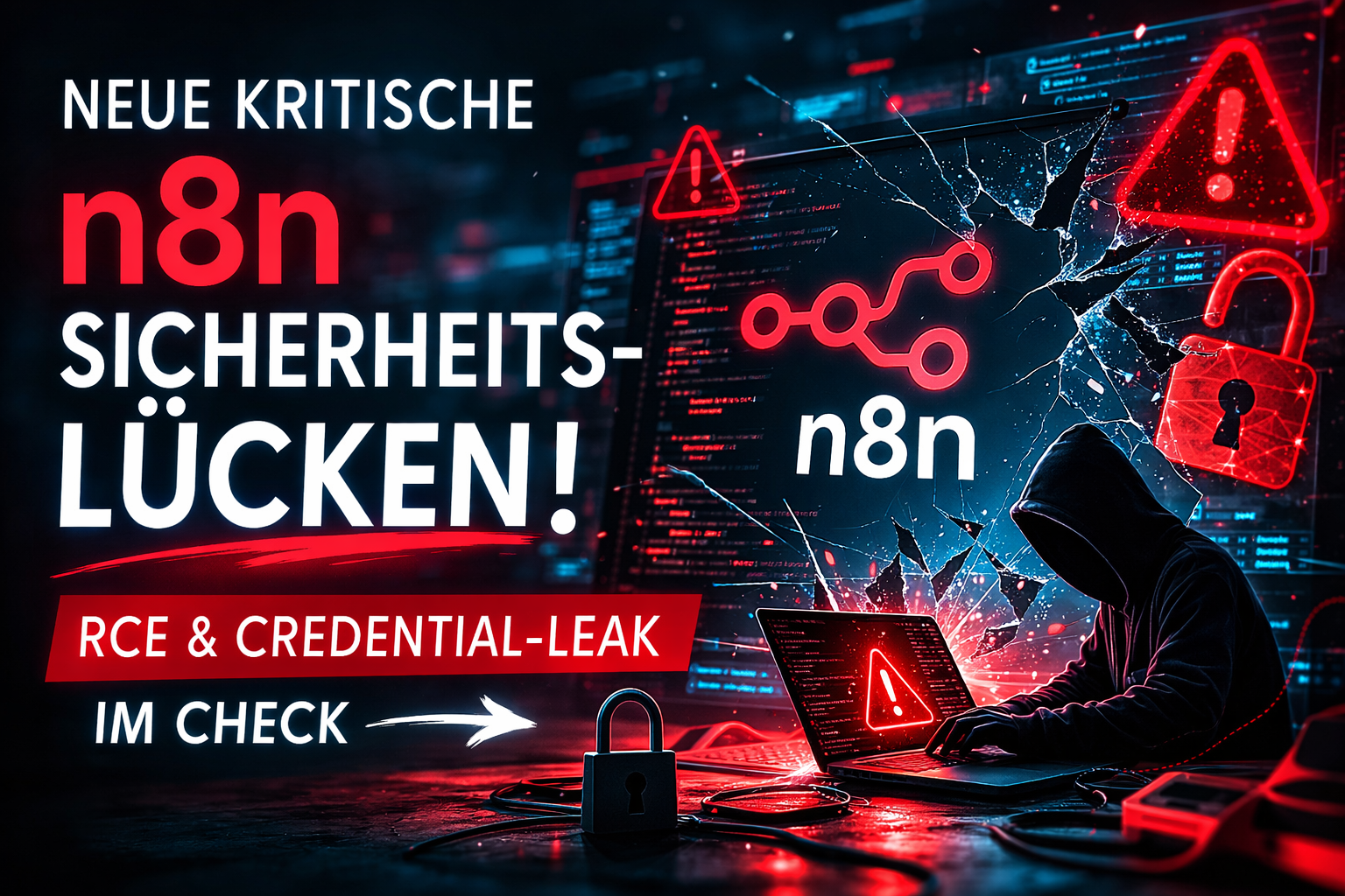 Titelbild: n8n CVE-2026-25049: Kritische Sicherheitslücke – Betroffenheit prüfen & patchen – Artikel von Mika Schmidt