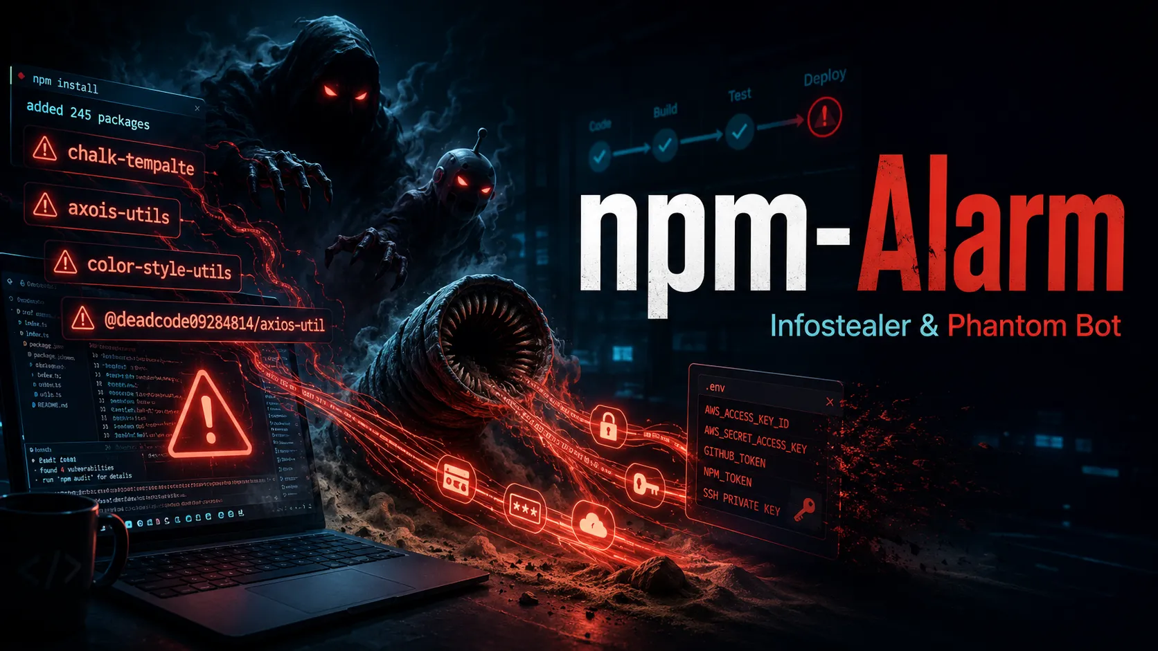 Bösartige npm-Pakete mit Infostealer, Phantom Bot und Shai-Hulud-Klon als Risiko für Software-Supply-Chains